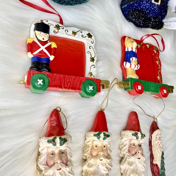 Vintage Set 8 Piece Assorted Christmas Tree Ornaments Santa. - Picture 11 of 12